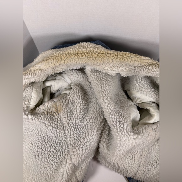 Vintage Levis San Francisco Denim Jean Trucker Jacket Size 50 R Sherpa Lined USA - Picture 13 of 13